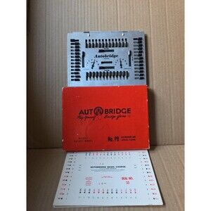 1957 Auto Bridge Play Yourself Card Game‎ Vintage Deluxe Pocket Model No PB